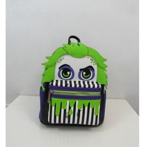 NWT Loungefly Beetlejuice Mini Backpack Purse Purple Green Black White NEW
